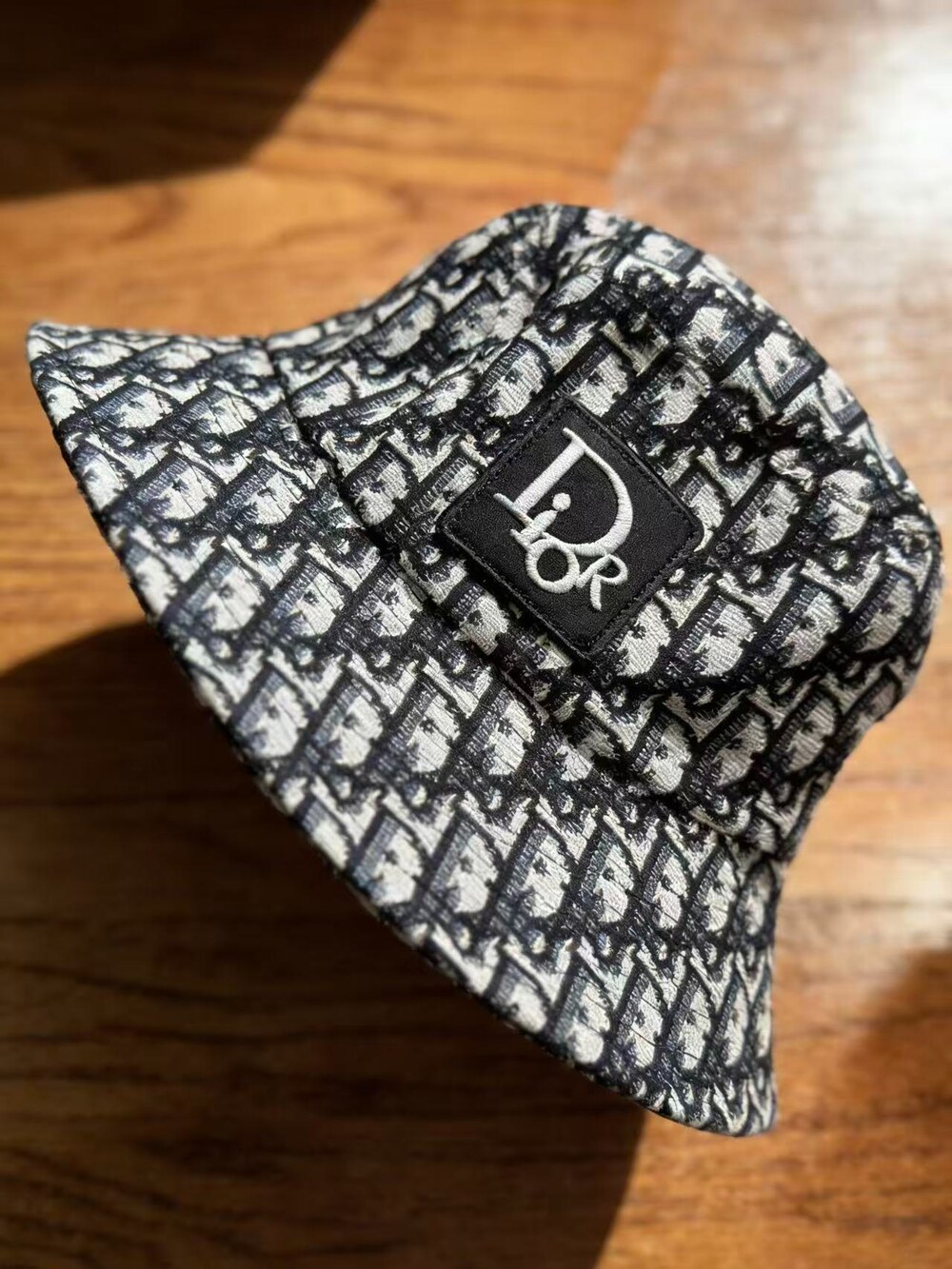 Dior Oblique Monogram Bucket Hat with Logo Patch